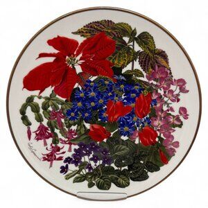 Franklin Porcelain Flowers Of The Year Plate Collection December 1978 Fine Bone